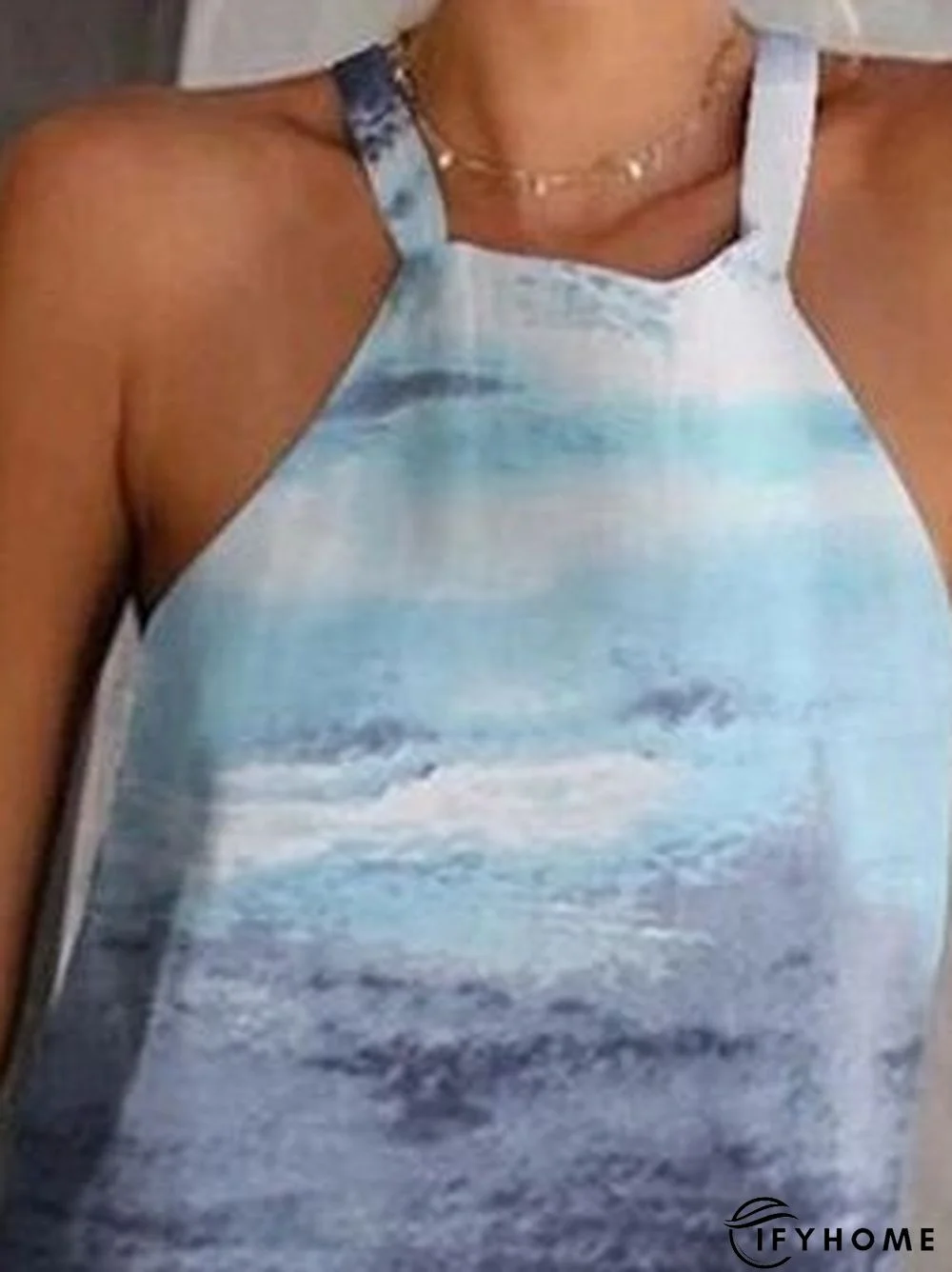 Ombre/tie-Dye Casual Crew Neck Shirt & Top | IFYHOME