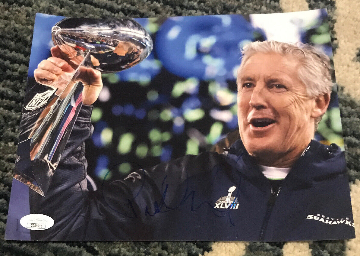 Pete Carroll Signed Autographed 8x10 Seattle Seahawks Photo Poster painting JSA COA