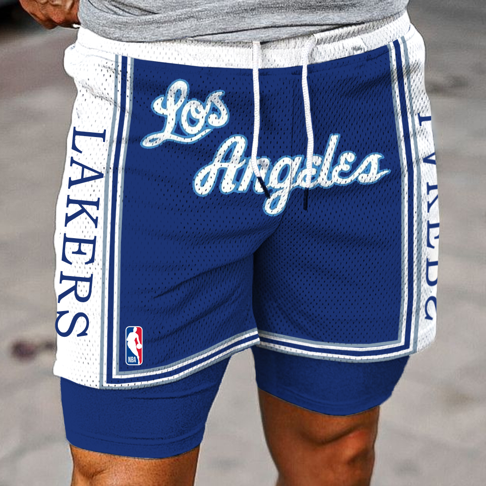 Men's NBA Los Angeles Lakers Basketball Workout Shorts