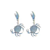 Crab earrings summer seaside creative design unique personalized earrings