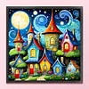 Colored Houses-14CT Stamped Cross Stitch 40*40cm/15.75*15.75in tapestrymarket