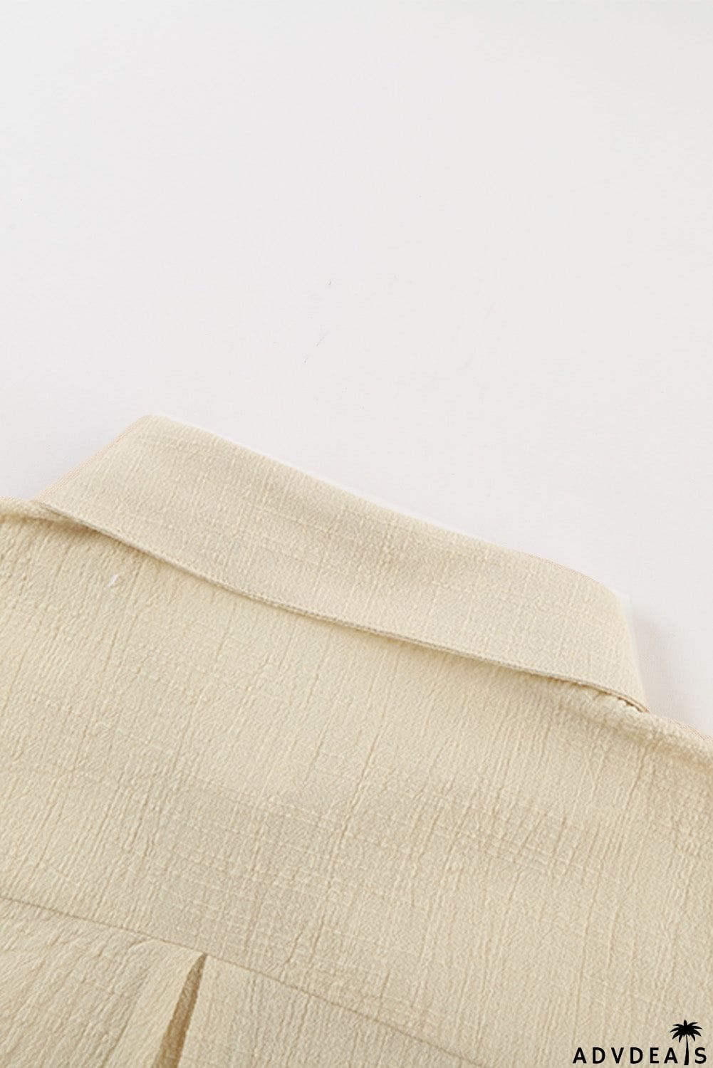 Turn-down Collar Button Front Tank