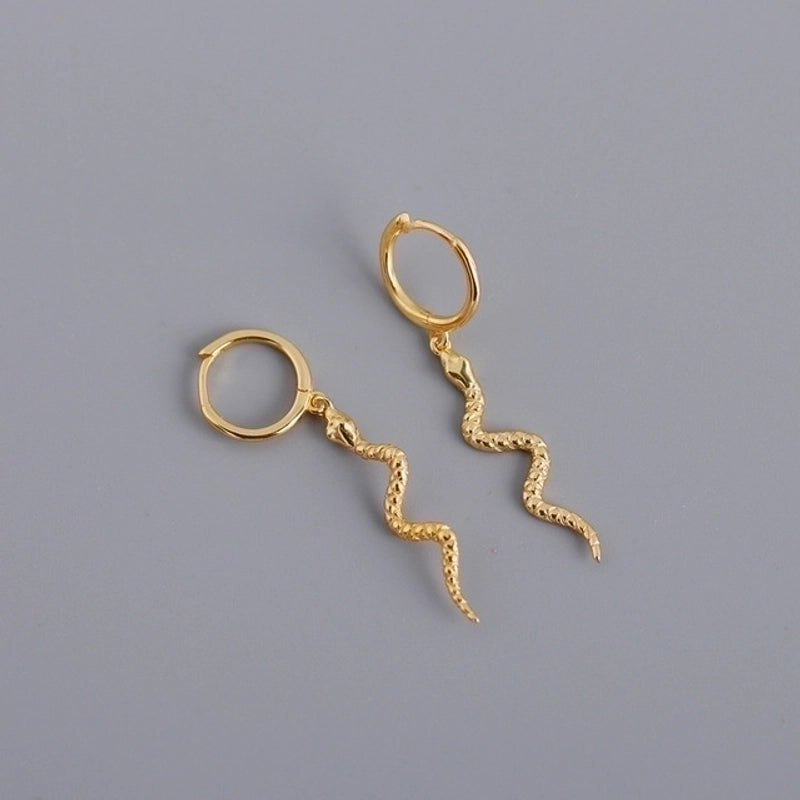 1 Pair Minimalist Geometric Plating Copper Drop Earrings
