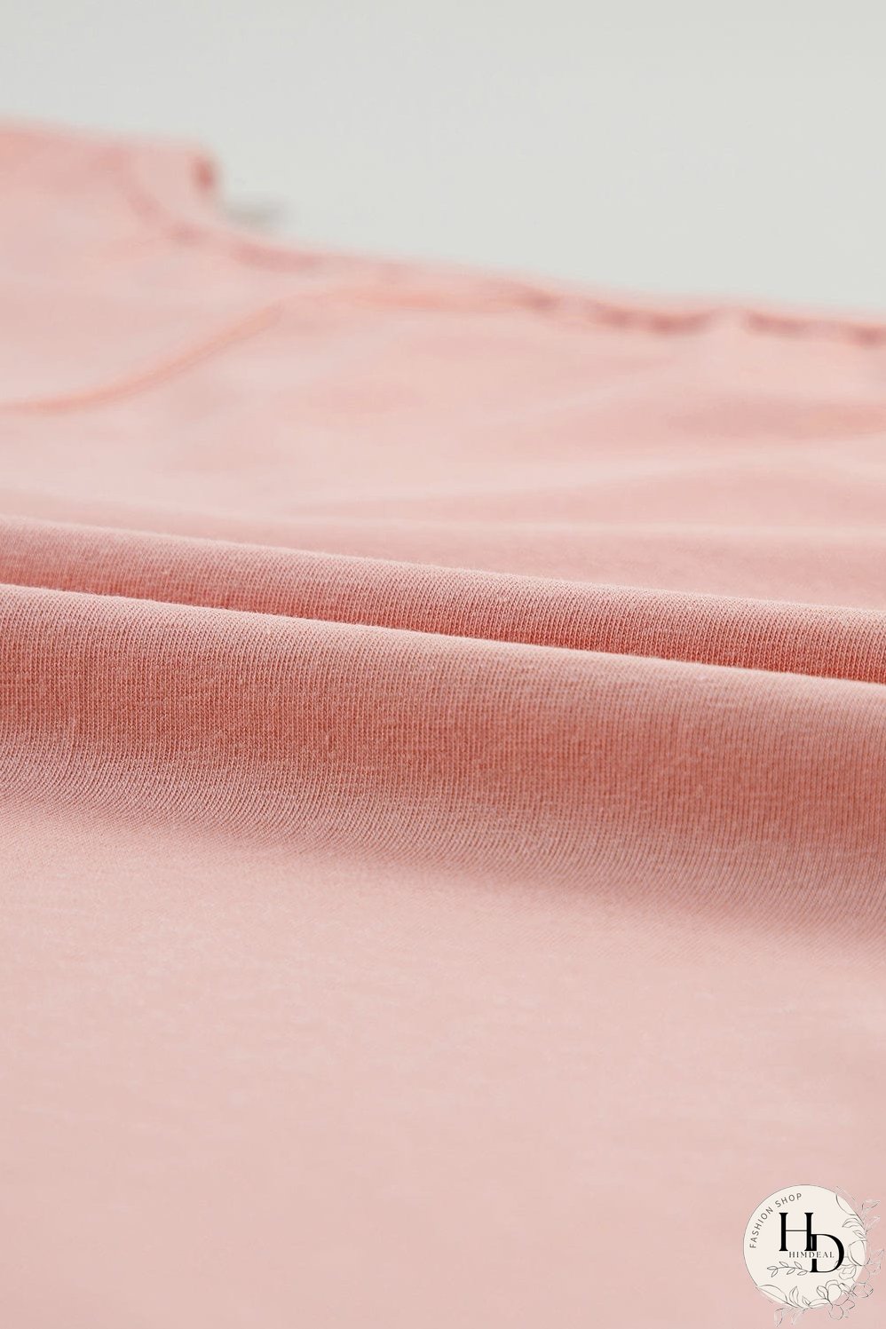 Apricot Pink Star Patch Graphic Tee with Studded Detail