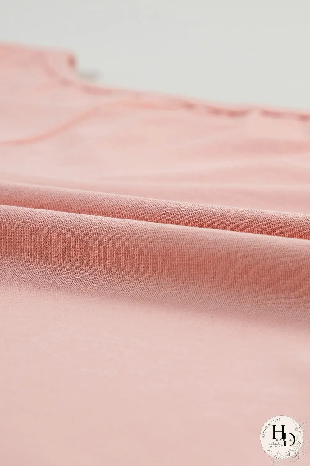 Apricot Pink Star Patch Graphic Tee with Studded Detail