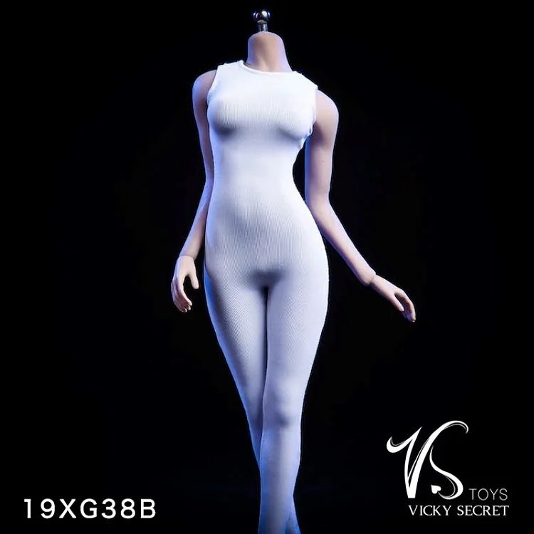 1/6 sexy girl figure clothing VSTOYS 19XG38 Tights Black White Bodysuit Clothing F 12" Female TBLeague large bust Seamless Body-aliexpress
