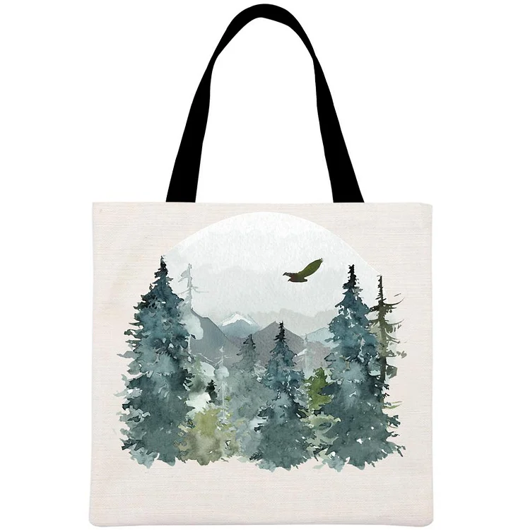 Mountains nature Printed Linen Bag-Annaletters