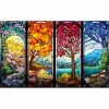 （AB/Square Drills)Four Seasons-Full Diamond Painting 65*40CM