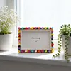 Flower Garden DIY Building Block Photo Frame Kit,Creative Handmade Assembled Photo Frame Handmade Craft Gift Home Tabletop Display Decor