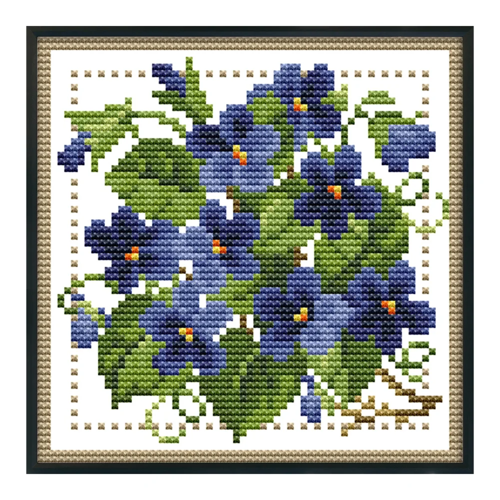 11ct Stamped Cross Stitch - February Flower(21*21cm)