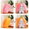 Jouets mignons en peluche &agrave; rabat de lapin de carotte de fraise