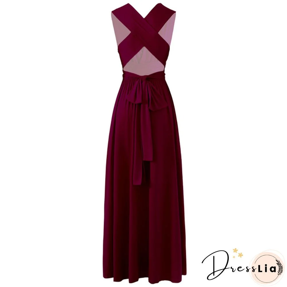 Women's Chic Wrap Maxi Dress Multi Way Wear Party Wedding Bridesmaid Dresses Evening Cocktail Long Prom Gown