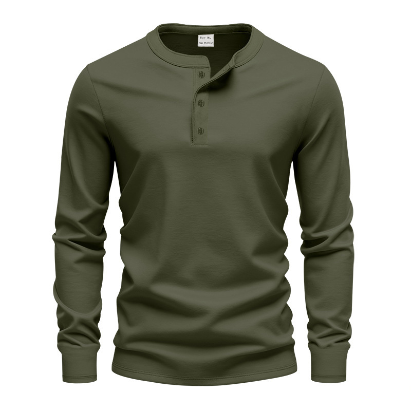 2026 New Men’s Spring/Autumn Long Sleeve T-Shirt, American Casual Loose Fit Top, Simple Design