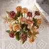 10 Stems Artificial Blue Purple Lilac Flower Bunch Home Styling Autumn Orange Wedding Floral Decor