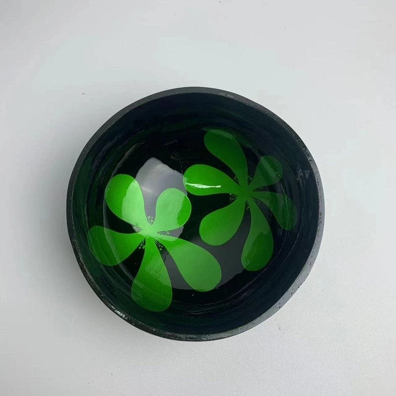 Pastoral Solid Color Coconut Shell Charcoal Shell Tableware 1 Piece