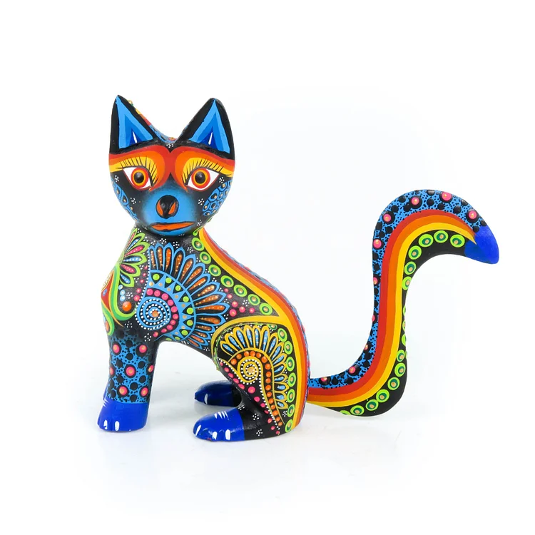 Black Cat - Oaxacan Alebrije Wood Carving