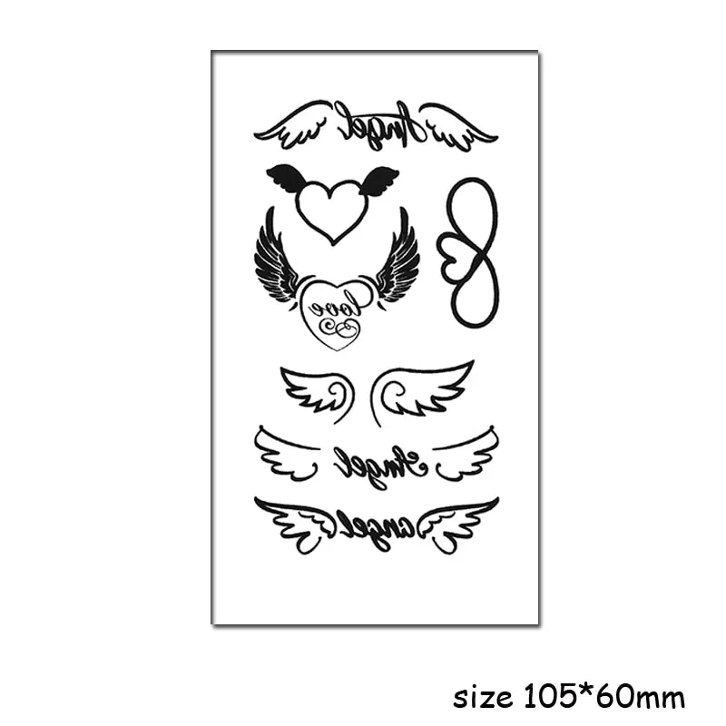 Temporary Tattoo Stickers Sexy Cross English Alphabet Line Fake Tatto Waterproof Tatoo Hand Leg Belly Small Size for Women Men