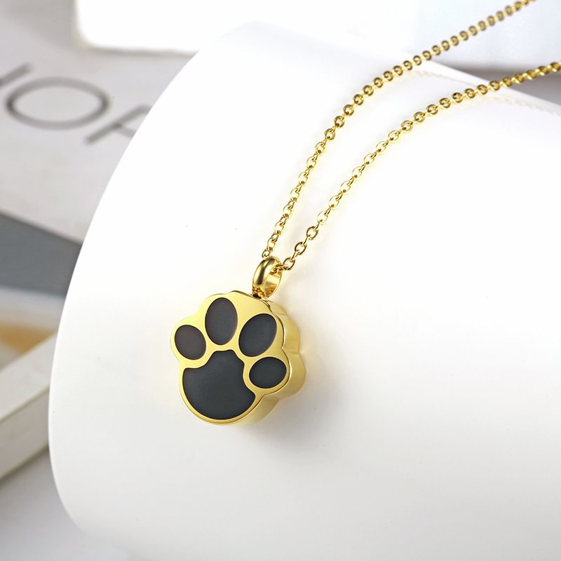 Commemorative pet cat pendant urn chain