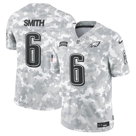 Men's Philadelphia Eagles #6 DeVonta Smith  Arctic Camo 2024 Salute to Service Limited Jersey
