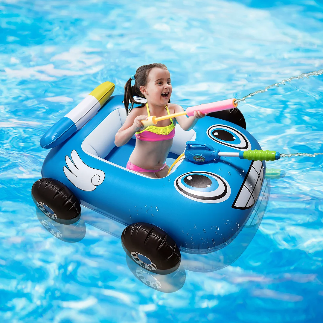 Swimming pool floating ring with pistol Inflatable car swimming、、sdecorshop