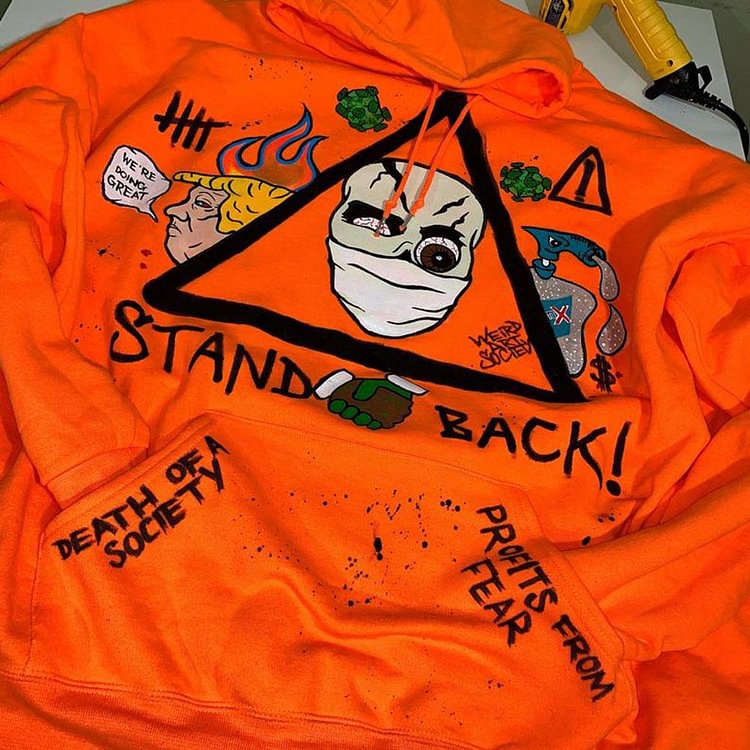 Social Distancing Hoodie (Color Safety Orange)