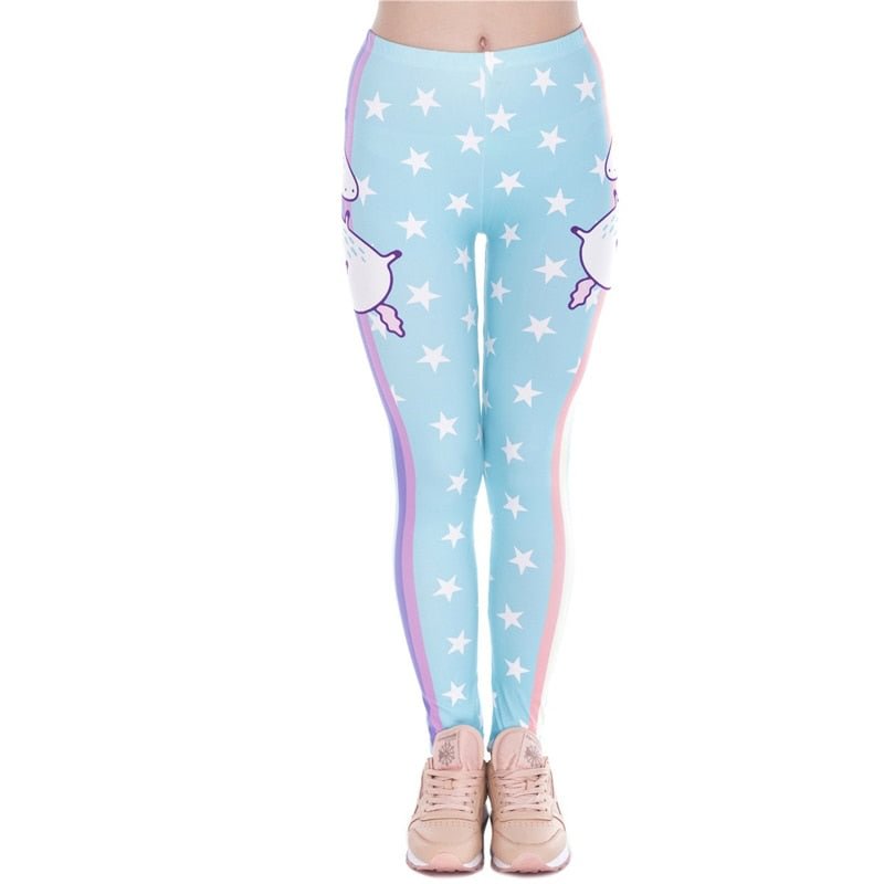 Fancy Unicorn Pants Girls Clothes Cute Animal Pattern Leggings for Girls Flower Printing Cotton Trousers Children Clothing
