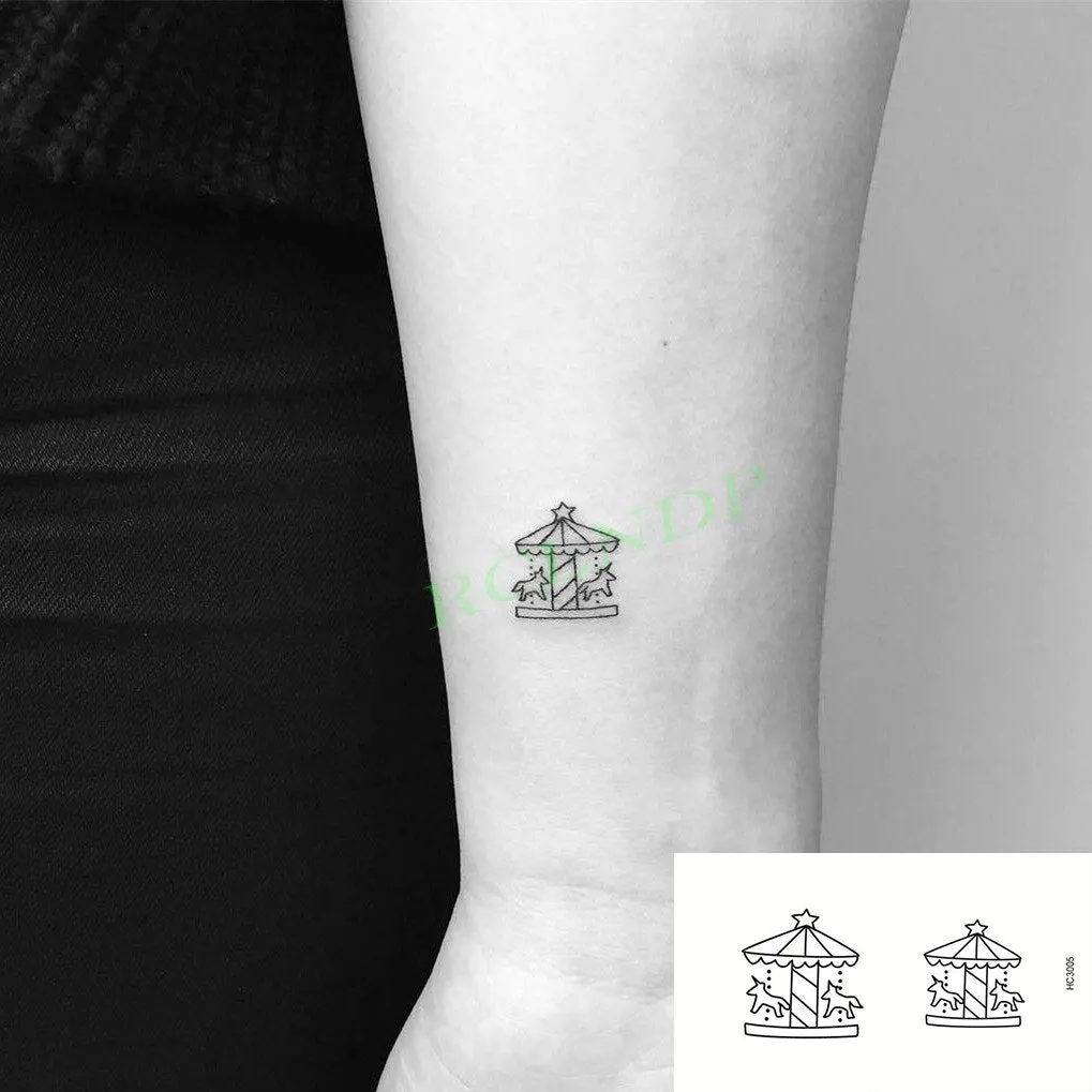 Waterproof Temporary Tattoo Sticker Lovely Cartoon Dinosaur Moon Star Cloud Tatto Flash Tatoo Fake Tattoos for Kids Men Women