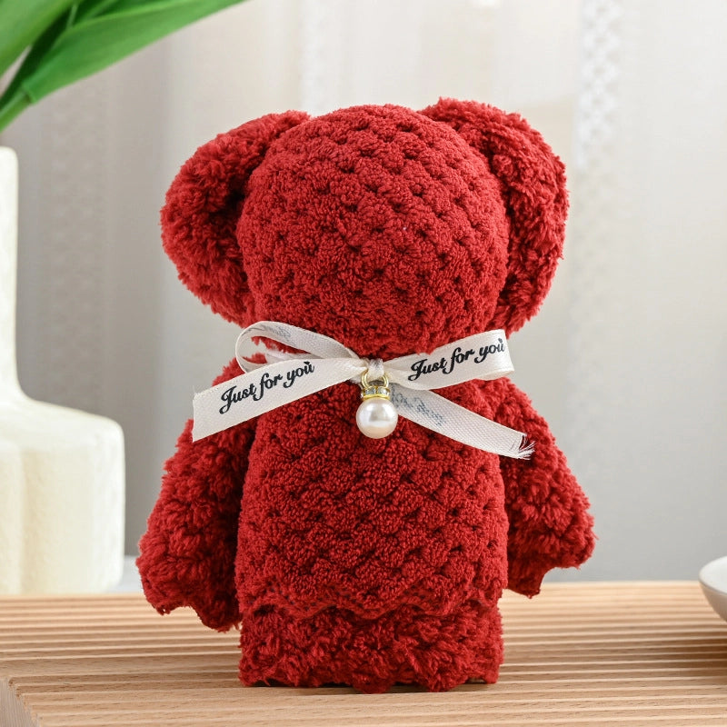 5 Pieces Coral Fleece Pineapple Pearl Bear Towel Gift Small Gift 30*30 Opening Gift Welfare Gift