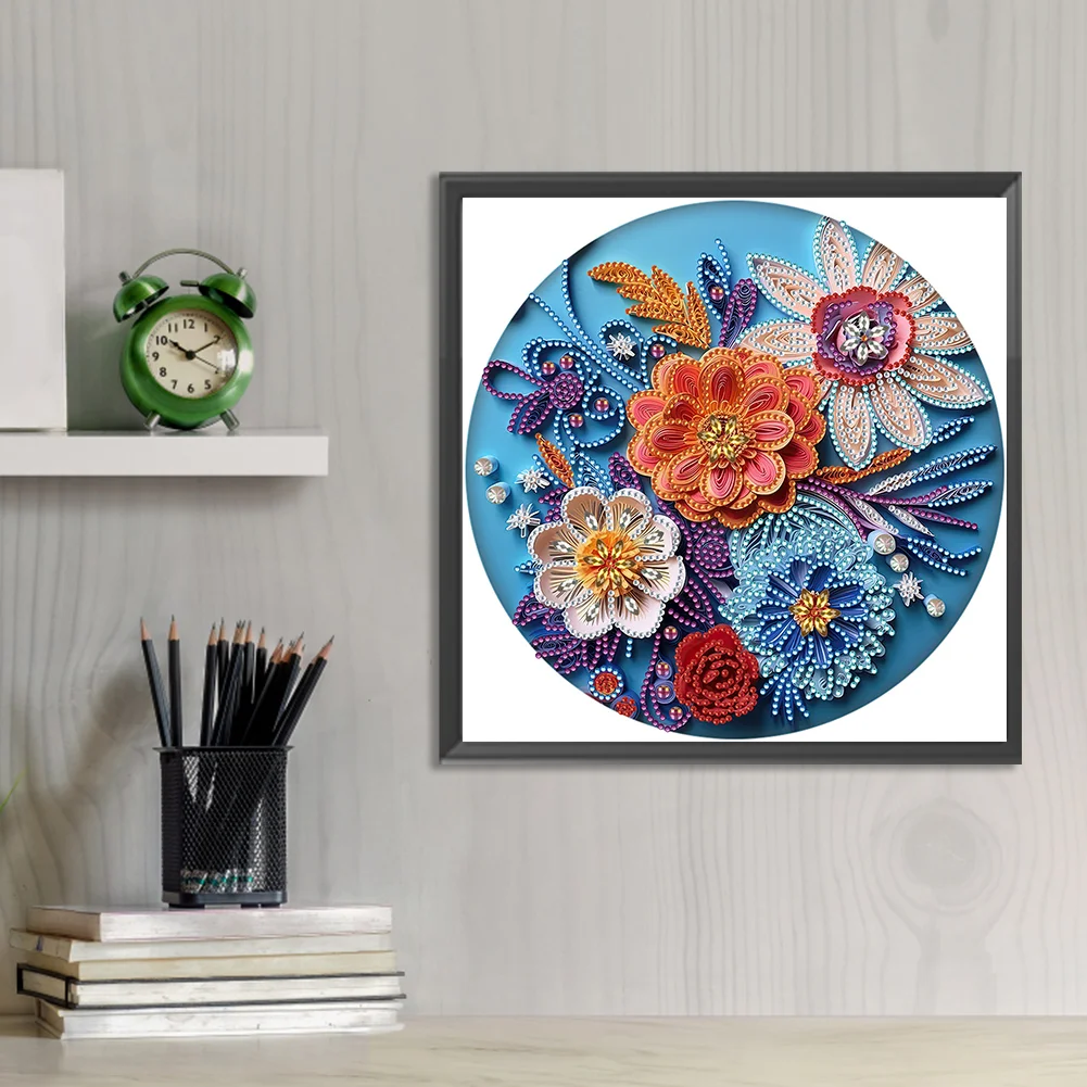 Diamond Painting - Partial Special Shaped Drill - Flower(Canvas|30*30cm)