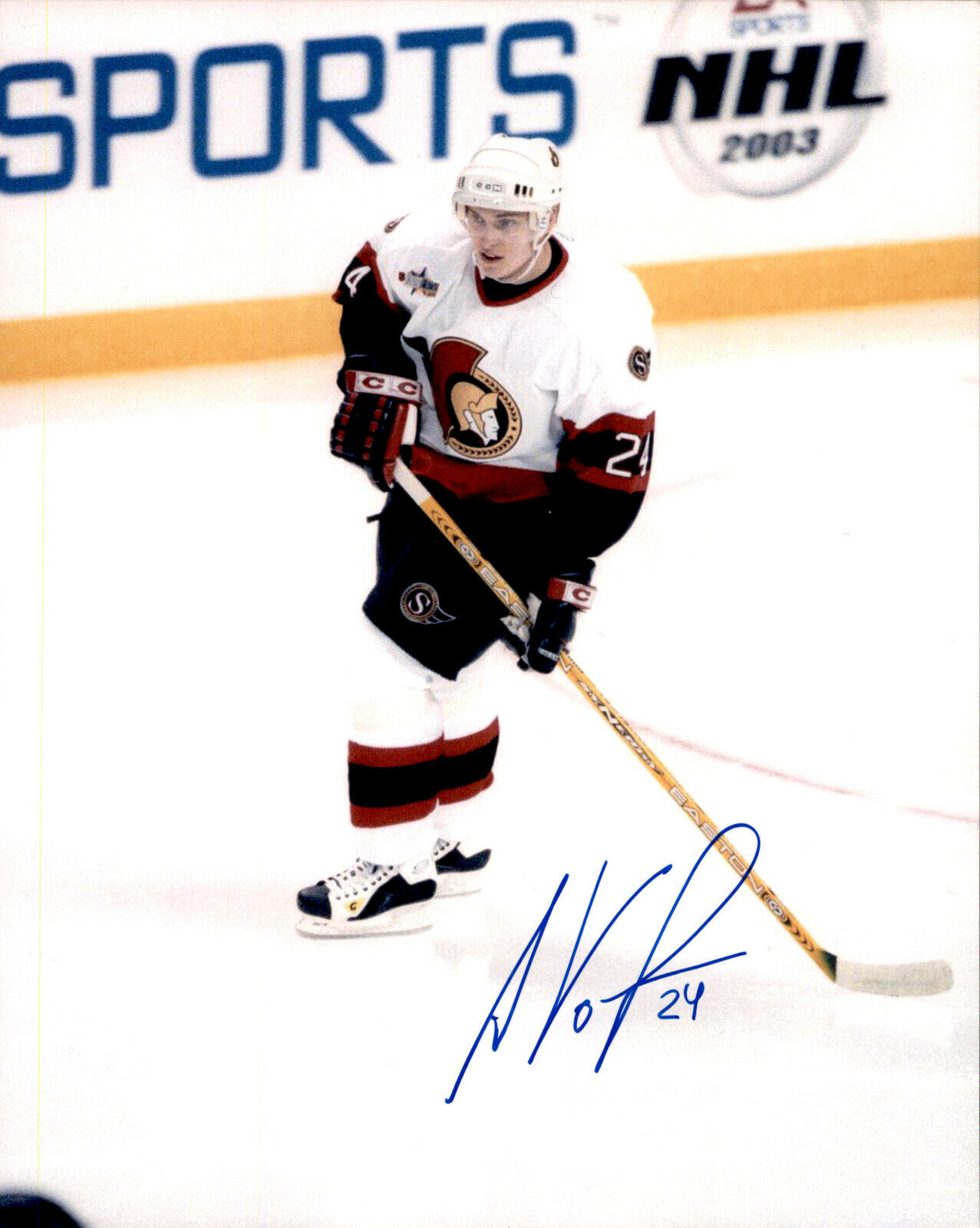 Anton Volchenkov SIGNED 8x10 Photo Poster painting OTTAWA SENATORS #4