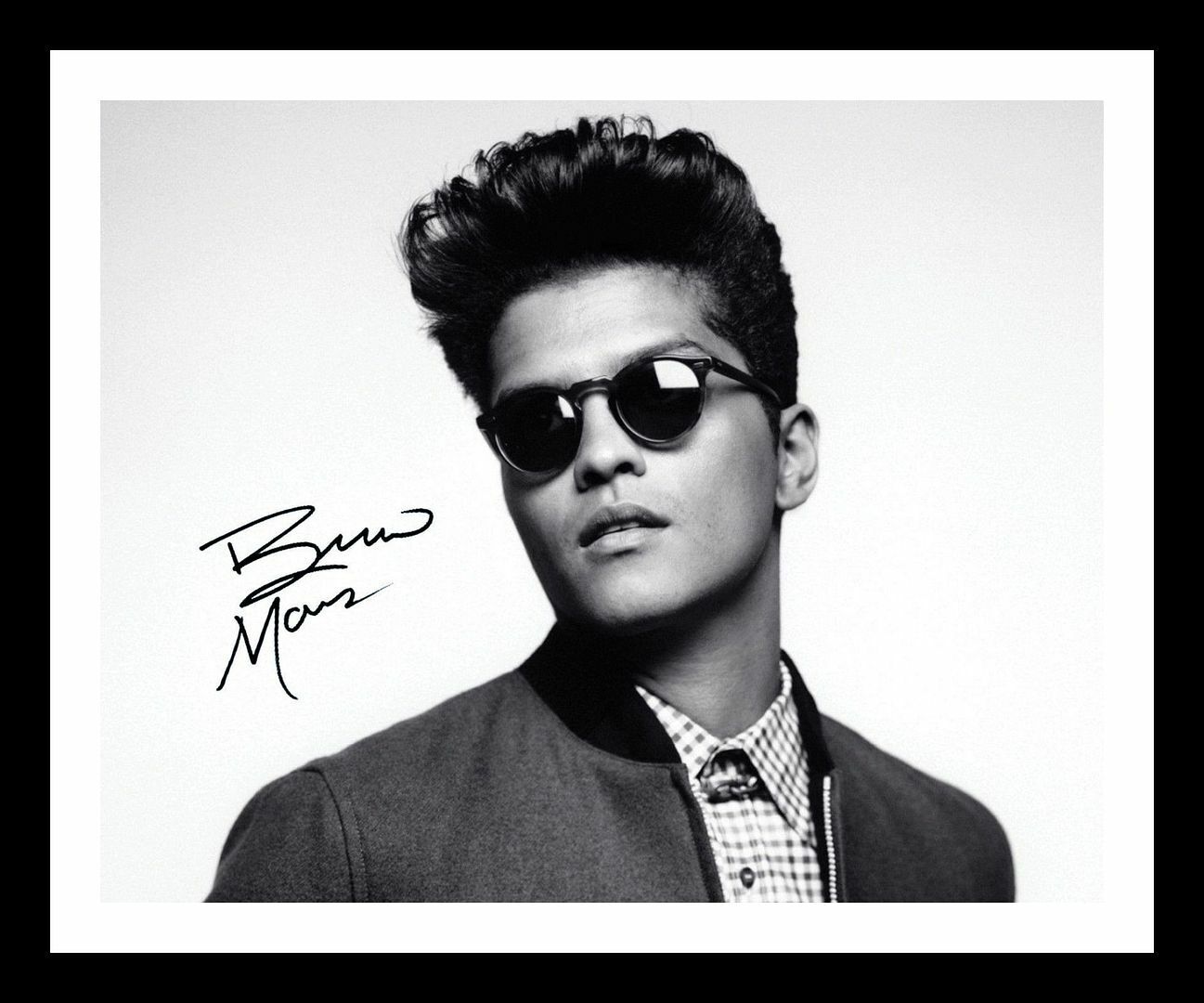 Bruno Mars Autograph Signed & Framed Photo Poster painting 8