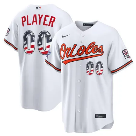 Youth Baltimore Orioles Nike White 2026 All-Star Edition Stars & Stripes Stadium Custom Jersey