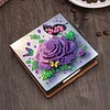 Purple Rose Pu DIY 5D Diamantmalerei-Notizbox (160 leere Notizbl&ouml;cke) f&uuml;r das B&uuml;ro
