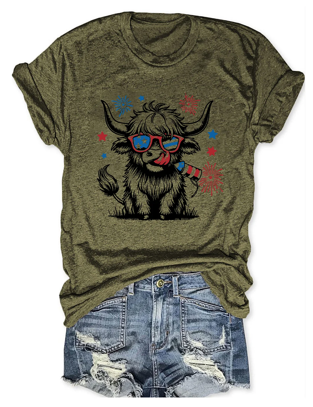 4th July Heifer T-Shirt