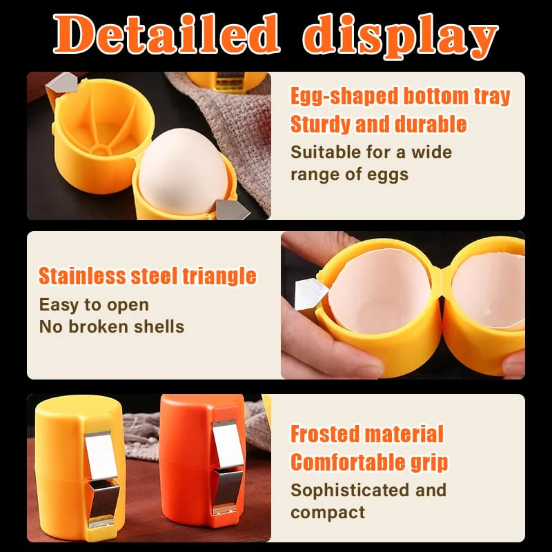 🎊Stainless Steel Egg Opener &ndash; Crack. Cut. and Separate Eggs Easily🍳