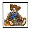Teddy Bear-14CT Stamped Cross Stitch Kit(21*21cm)