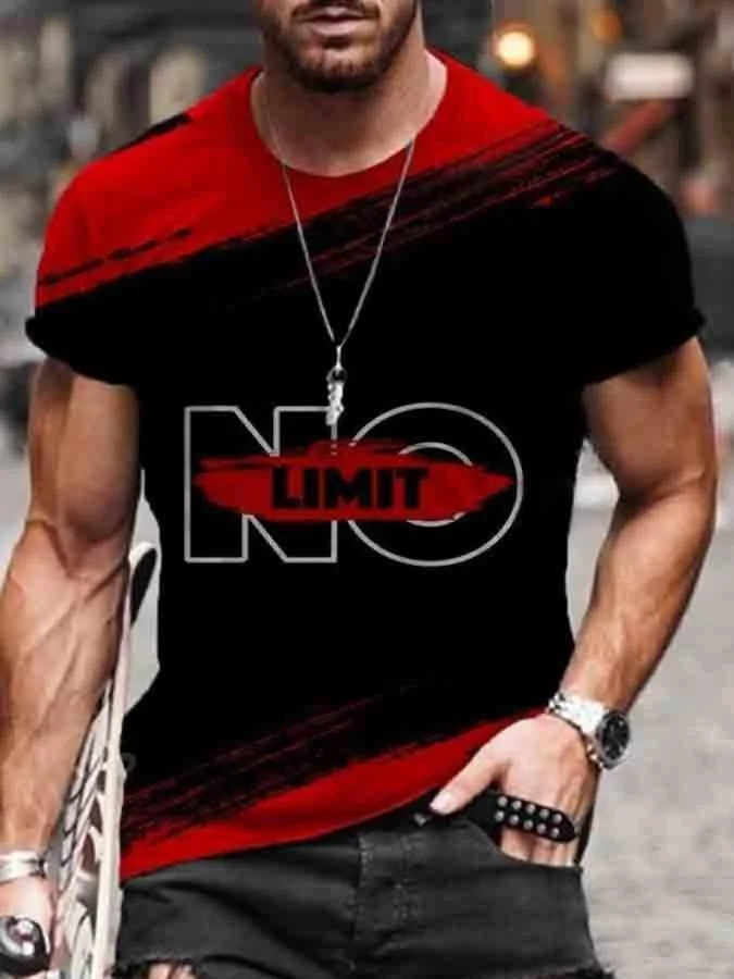 Men's Letter Print T-shirt
