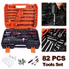 82 PCS Socket Wrench Set Ratchet Wrench Tool Box Kit for Auto Repairing