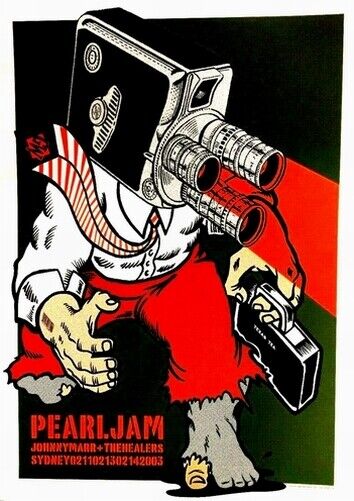 PEARL JAM POSTER - 2003 AUST TOUR SYDNEY - Photo Poster painting QUALITY INSERT -  POST!