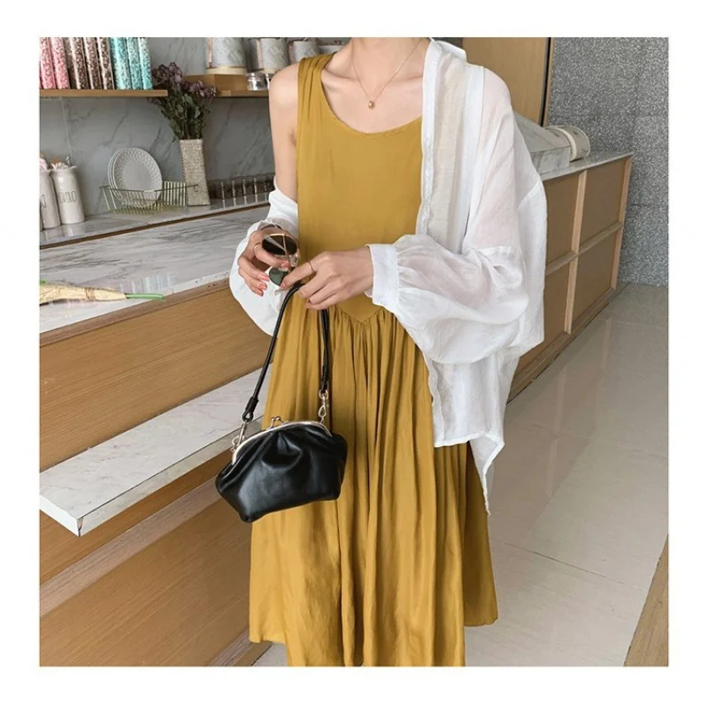 Uveng Uveng And Long Sun Protection Shirt Women 2024 Summer Long Sleeves Large-Size Breathable Thin Cardigan Coat Women Fashion Tops Up