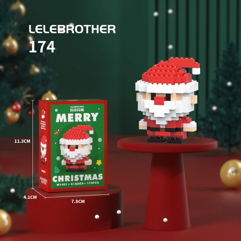 Compatible With Small Particles Christmas Building Blocks Suit Children Assembled Christmas Tree Toys Santa Claus