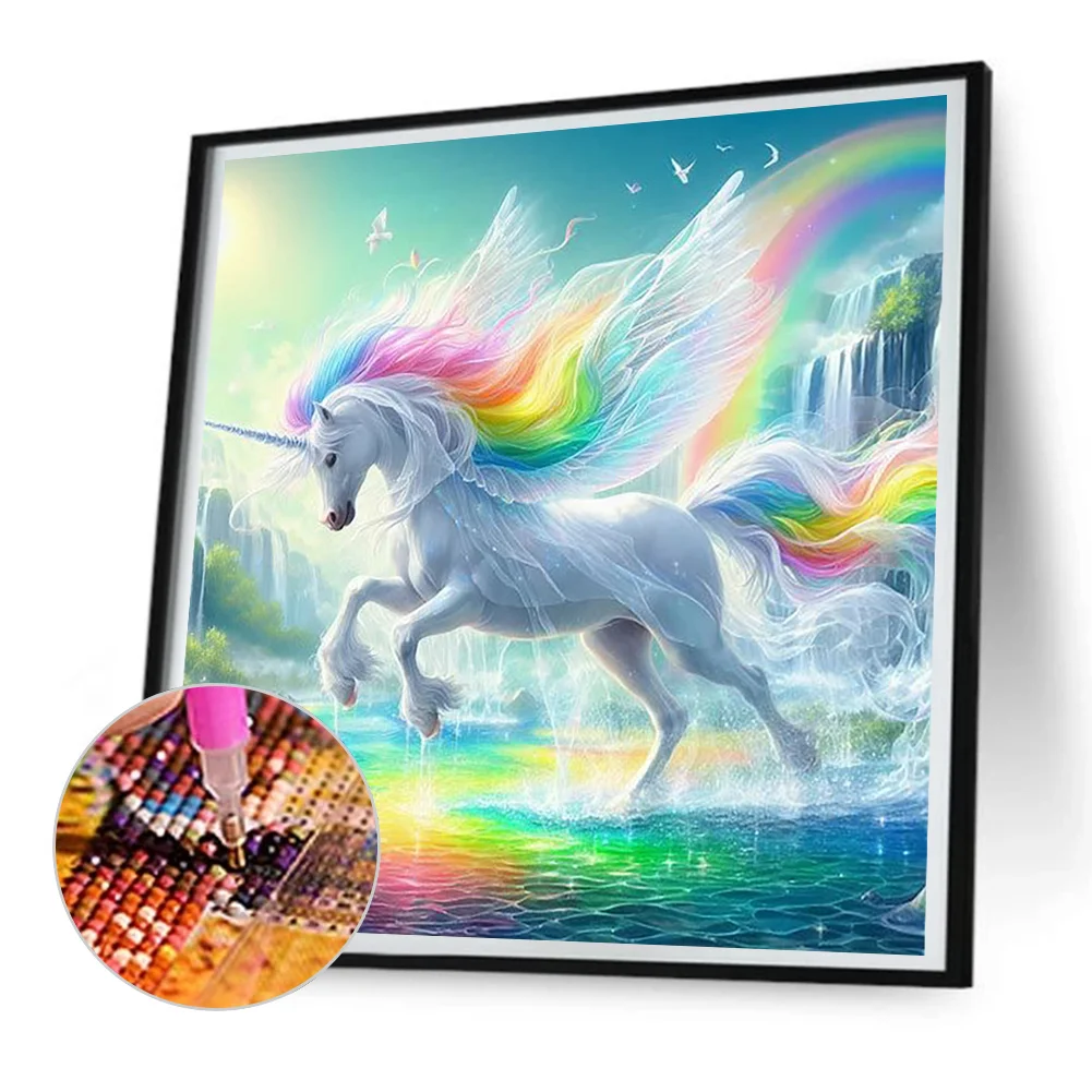 Diamond Painting - Full Round Drill - Unicorn(Canvas|30*30cm)