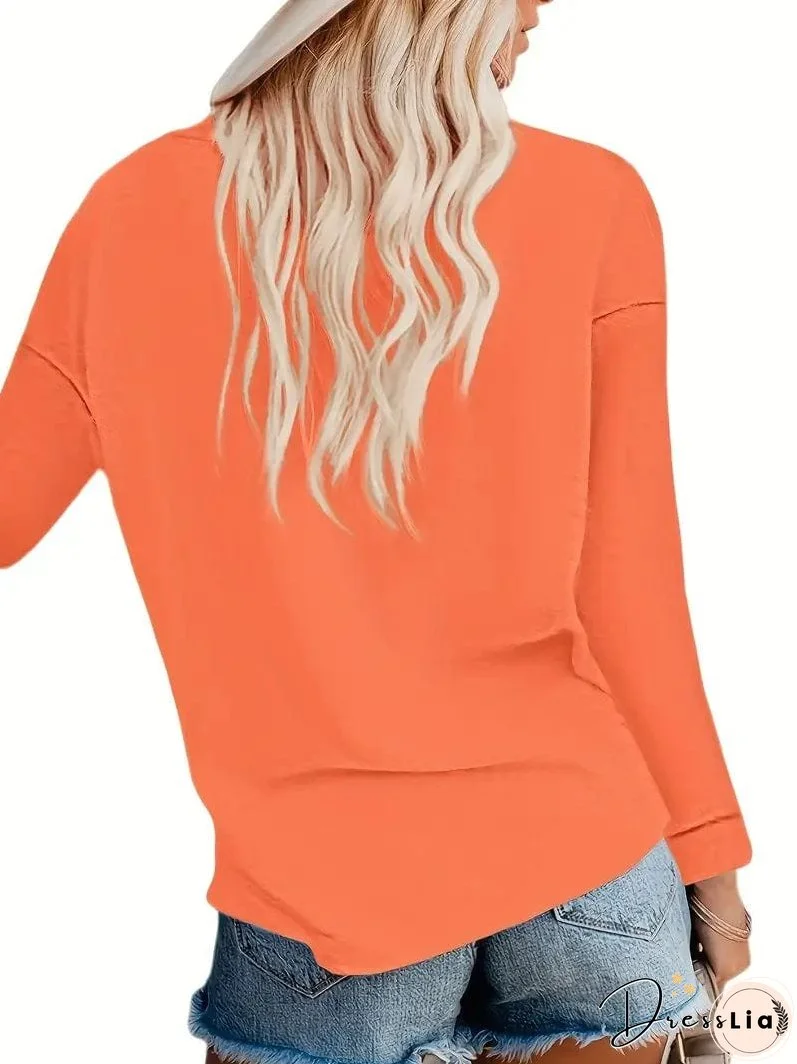 Long Sleeve Crew Neck T-Shirt for Women
