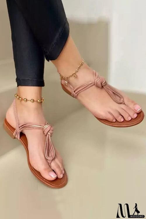 MidiSono - Twist Flip Flops Flats Sandals