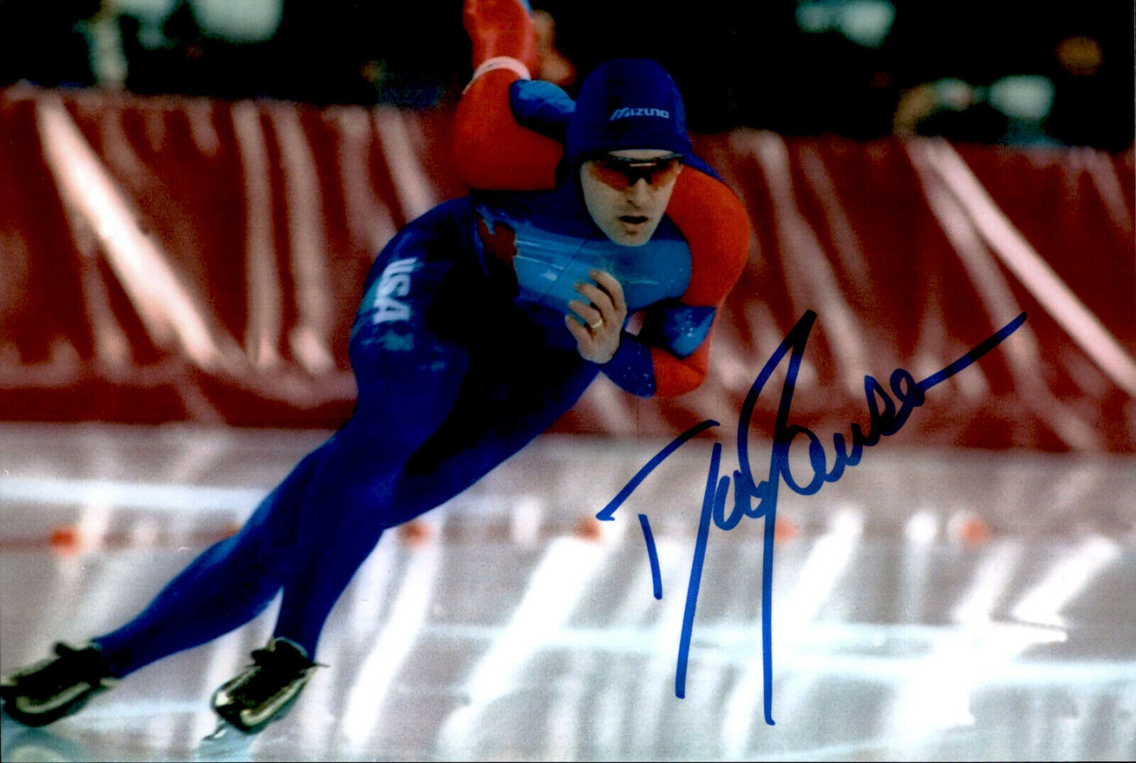 Dan Jansen SIGNED autographed 4x6 Photo Poster painting SPEED SKATING OLYMPIC GOLD MEDALIST