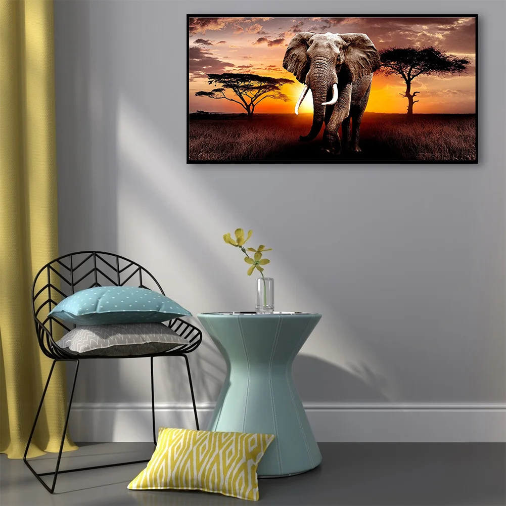 Diamond Painting - Full Round Drill - Elephant(80*40cm)