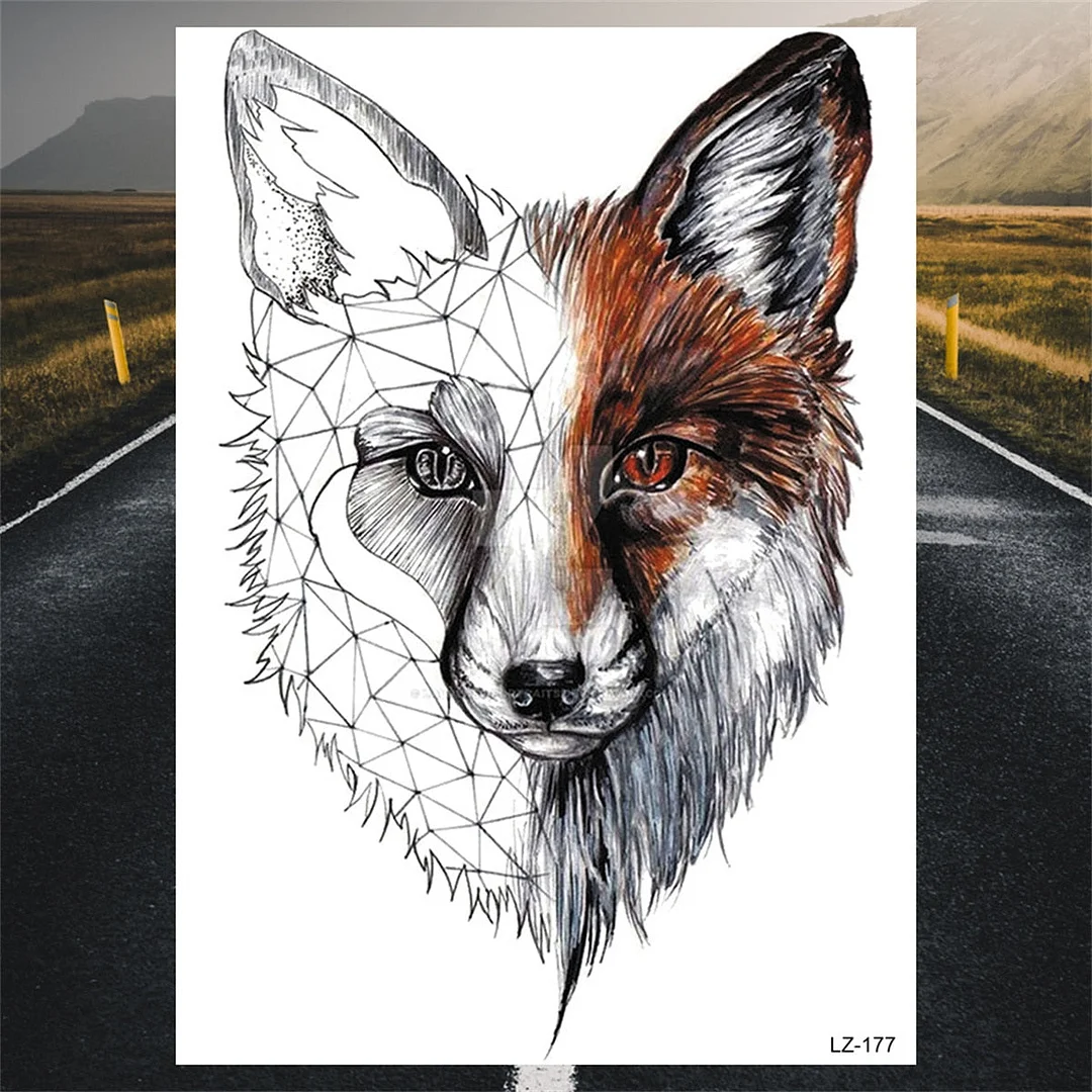 Black Spartan Warrior Temporary Tattoos For Men Adults Realistic Lion Tiger Maori Knight Fake Tattoo Sticker Chest Tatoos 3D