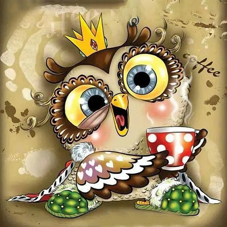 Owl 30X30Cm(Canvas) Full Round Drill Diamond Painting gbfke