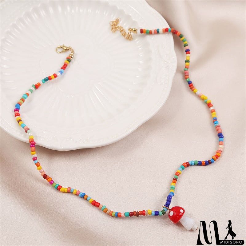 MidiSono - Simple Style Lovely Mushroom Shape Necklace
