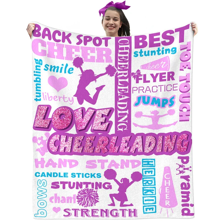 Personalized Lovely Kid Cheer Blanket for Comfort & Unique | BKKid33[personalized name blankets][custom name blankets]